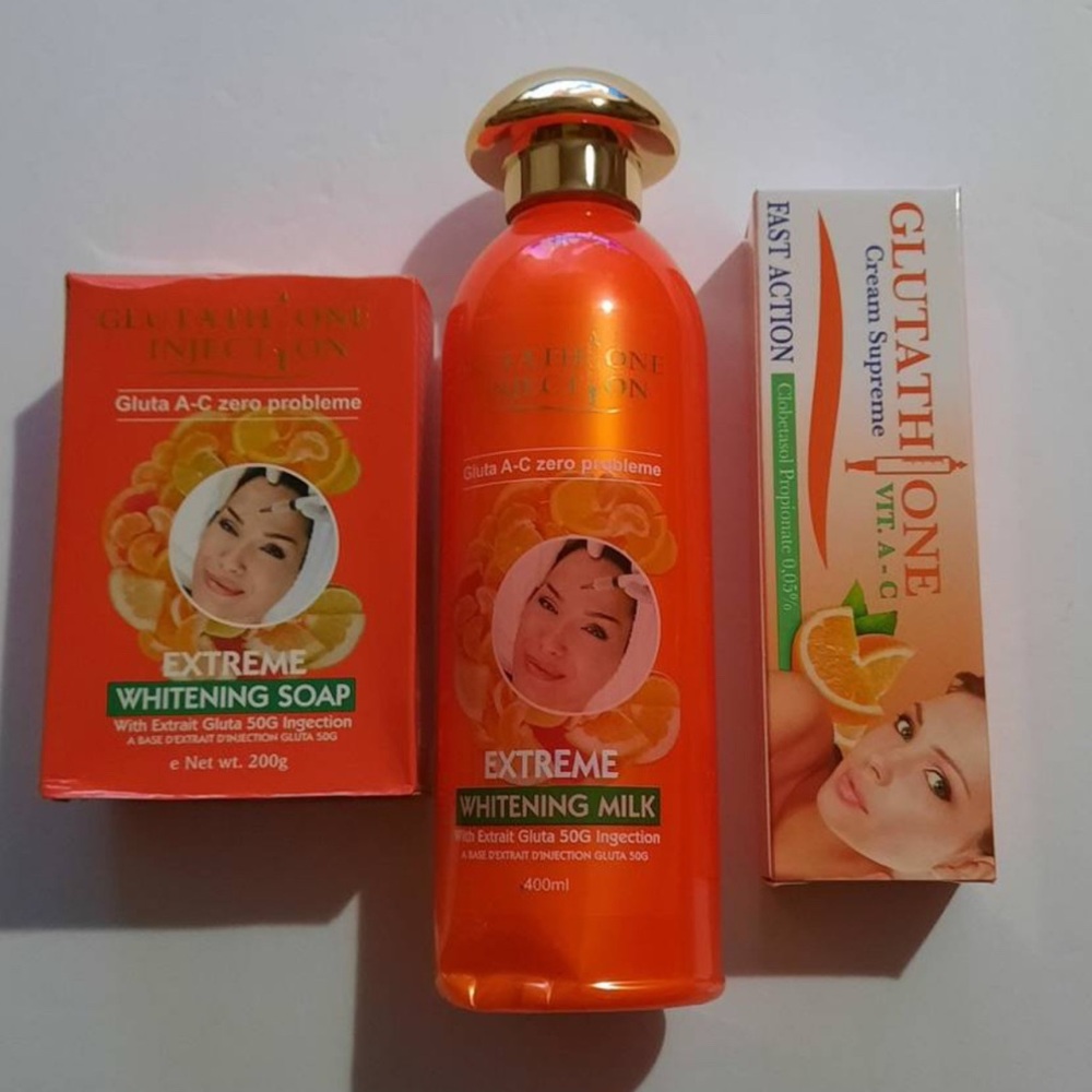 Abebi Gluta C  Zero Extreme Set lotion, tube and soap 3 piece s